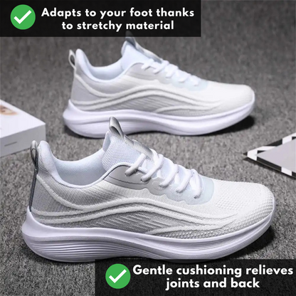 Ergonomic running shoe with cushioning & posture control