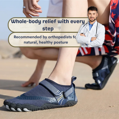 Ergonomic Barefoot Shoe with Velcro Strap - EcoStep ComfortWalk