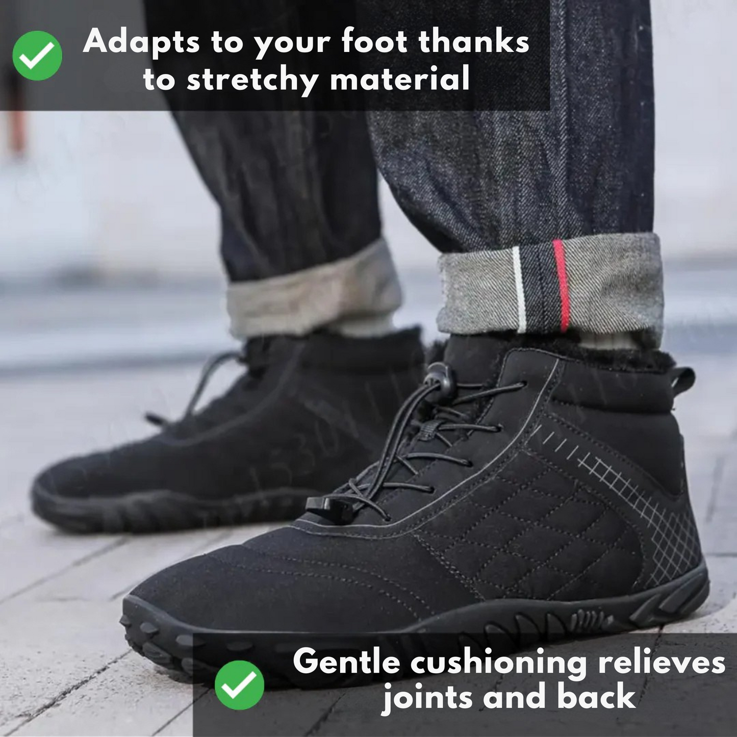 Insulating Winter Barefoot Shoe with Non-Slip Sole - FrostFit