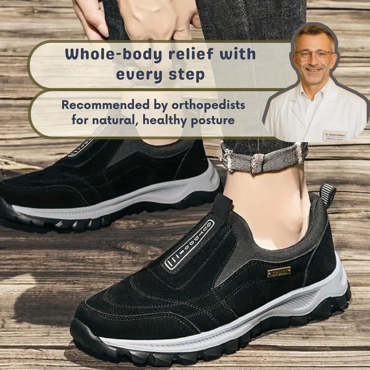 Ergonomic Pain Relief Shoe - OrthoMotion Unisex
